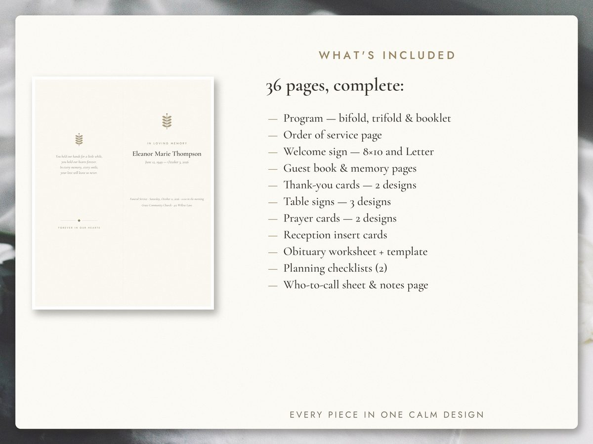 Complete Funeral & Memorial Bundle — image 2