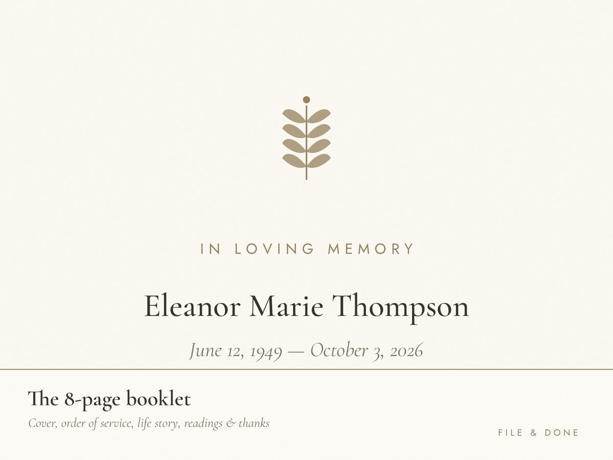 Funeral Program Template — image 3