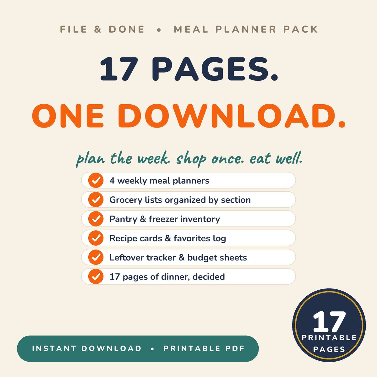 Meal Planner & Grocery List Pack — image 3