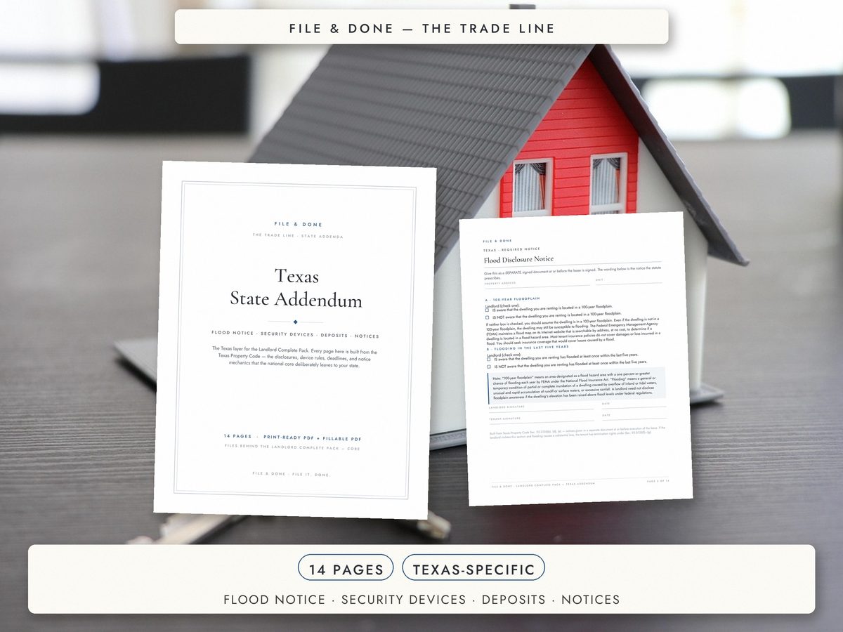 Texas Landlord Addendum — cover