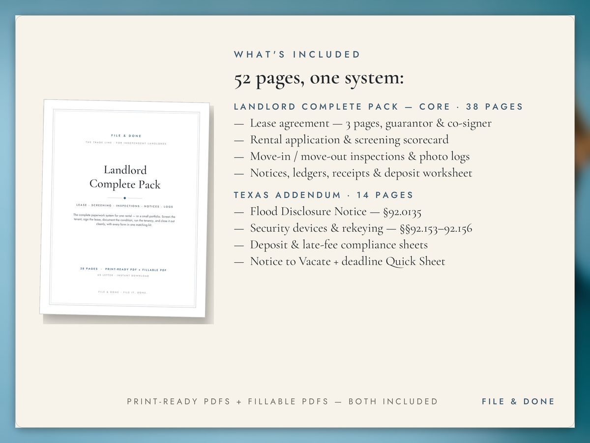 Texas Landlord Forms Bundle — image 2